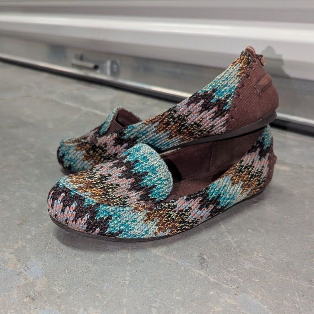 The Sak Size 7.5 Multicolor Woven Slip On Loafers Shoes Quiet‎ Luxury Cottage